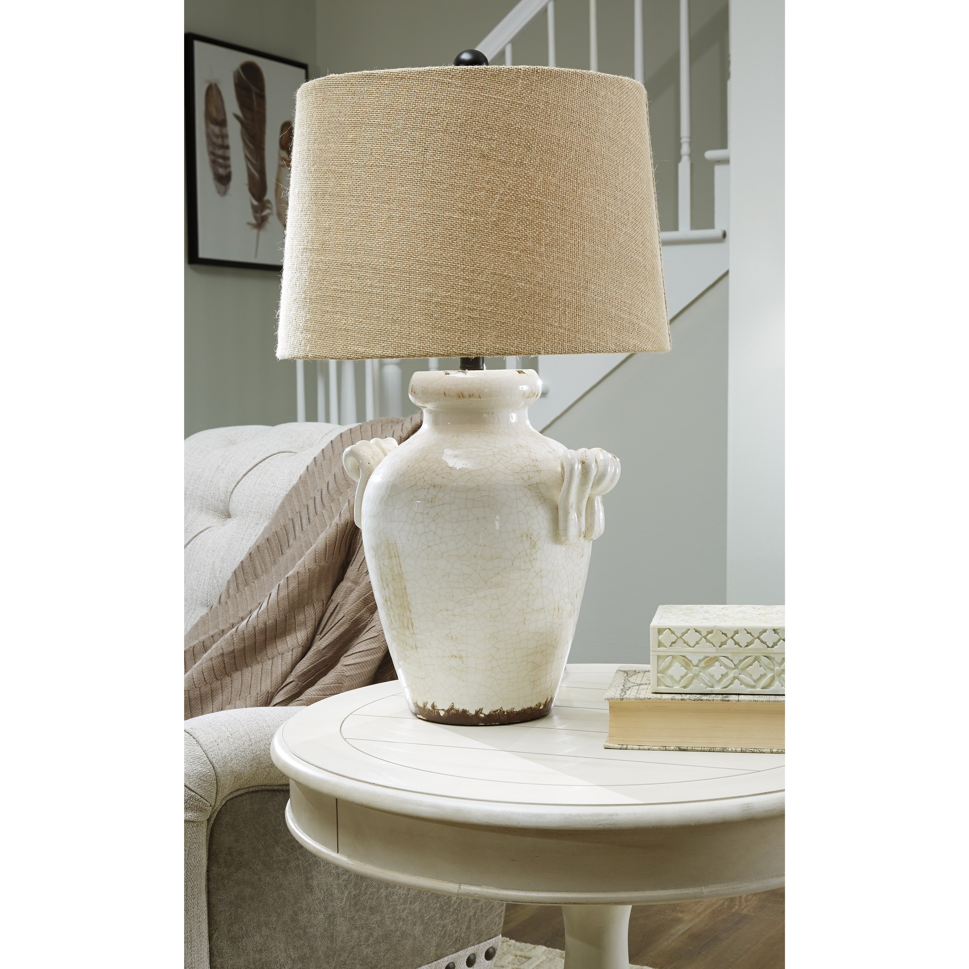 Cream lamp top